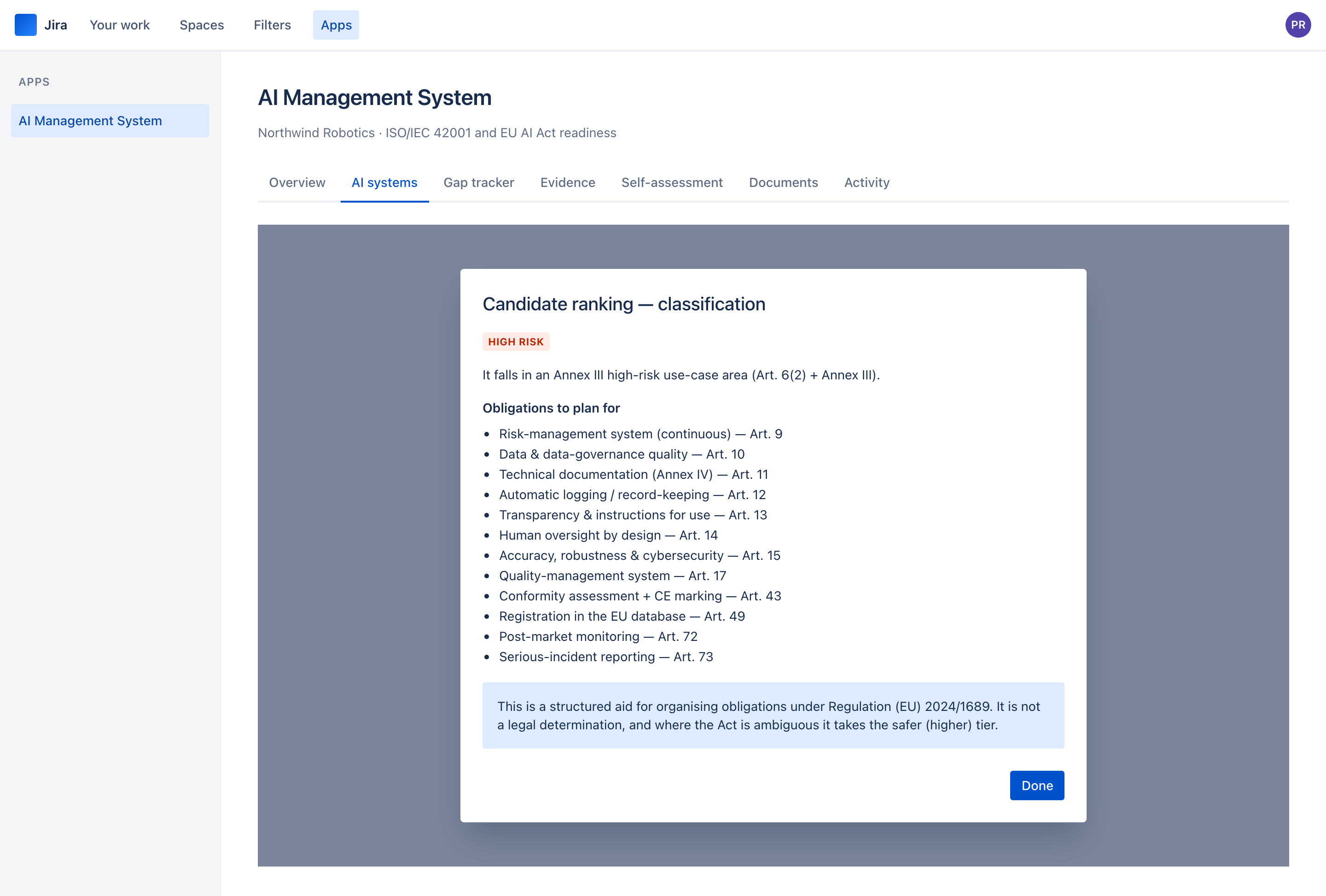 A high-risk result with twelve provider obligations.